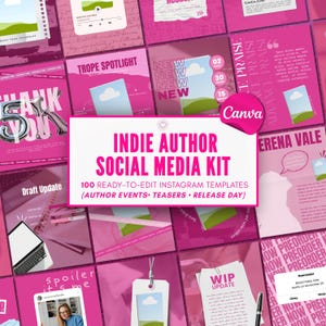 Author Book Launch Instagram Template Book Marketing IG Indie Author Social Media Writer Instagram Book Promo Bookstagram Canva
