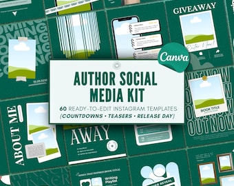 Author Book Launch Instagram Template Book Marketing IG Indie Author Social Media Writer Instagram Book Promo Bookstagram Canva