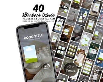Bookstagram Reels Canva Templates Bookish Instagram Reel Bundle Book Lover Content Creator TikTok Author Marketing Promo Kit