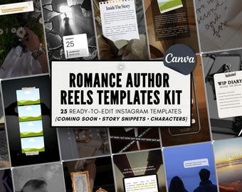Author Reel Templates BookTok Canva Video Templates Faceless Book Reels Instagram TikTok Book Promotion Indie Writer Marketing