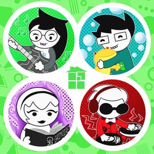 Homestuck Beta Kid Buttons