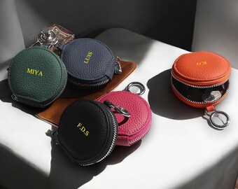 Personalized Mini Wallet, Custom Zipper Coin Pouch, Coin Purse for Men and Women