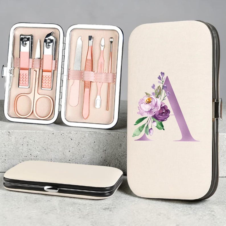 nail care set
manicure kit
pedicure tools
custom manicure set
nail tools
travel nail care
gift for her
compact nail kit
nail clippers set
personalized care
custom kit
travel set
nail set