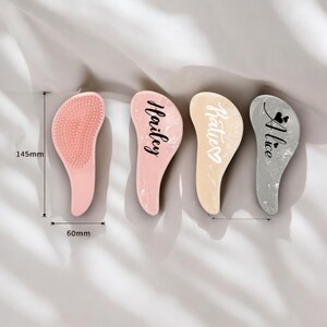 Cepillo de pelo suave personalizado / Regalo de fiesta de dama de honor personalizable / Regalo de cumpleaños para niñas / Cepillo de pelo de viaje