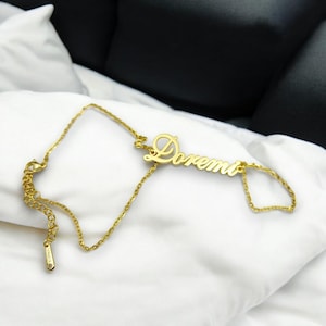 Personalized Name Ring Bracelet: Stainless Steel Hand Chain Jewelry