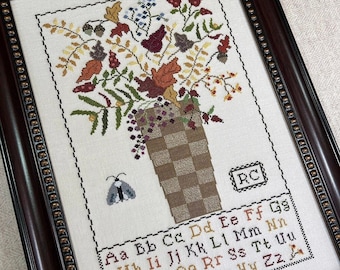 PDF - Fall Forage - Cross Stitch Pattern - CS59 - Counted Cross Stitch, Needlework - Rose Clay / Three Sheep Studio