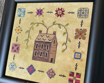 PDF - Wrapped in a Quilt - Under the Willow - Cross Stitch Pattern - CS67 -Counted Cross Stitch, Needlework - Rose Clay / Three Sheep Studio