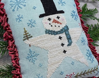 Flurries Pillow - Cross Stitch Pattern - CS72 - Counted Cross Stitch, Needlework - Rose Clay / Three Sheep Studio
