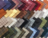 Charm Pack for Wool Applique - Hand Dyed Felted Wool in Solids and Textures - Charm71