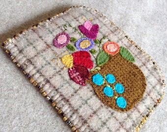 Blooming Needlekeeper Pattern - Wool Applique - #NK61