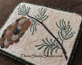 Winter Pine - Punch Needle Pattern - #PN512 - Needlepunch Embroidery