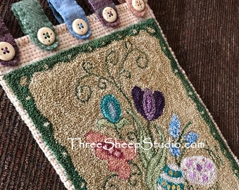 Springtime - Punch Needle Pattern - #PN527- Needlepunch Embroidery