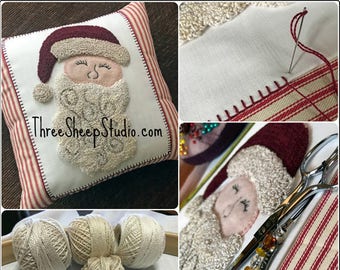 Jolly Old Fellow - Punch Needle Pattern - #PN556 - Needlepunch Embroidery