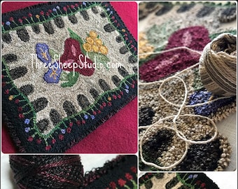 Summer Garden - Punch Needle Pattern - #PN567 - Needlepunch Embroidery
