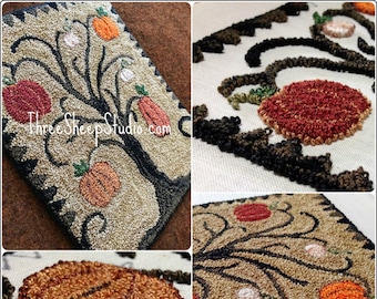 Jacks Awaiting - Punch Needle Pattern - #PN523 - Needlepunch Embroidery