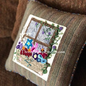 The Windowbox - Punch Needle Pattern - #PN544 - Needlepunch Embroidery