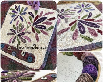 Cleome - Punch Needle Pattern - #PN601 - Needlepunch Embroidery