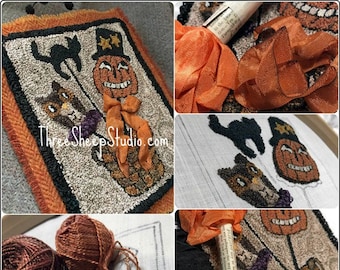 Halloween Folly - Punch Needle Pattern - #PN578 - Needlepunch Embroidery