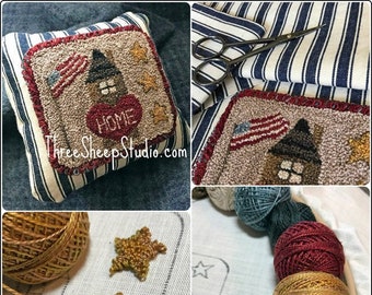 Land that I Love - Punch Needle Pattern - #PN575 - Needlepunch Embroidery