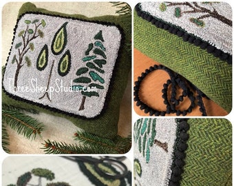 Tree Farm - Punch Needle Pattern - #PN617 - Needlepunch Embroidery