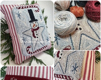 Peppermint Twist - Punch Needle Pattern - #PN625 - Needlepunch Embroidery