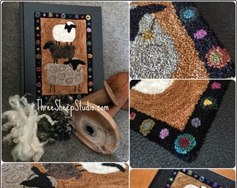 Farm Show Sheep - Punch Needle Pattern - #PN509 - Needlepunch Embroidery