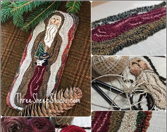 Father Christmas - Punch Needle Pattern - #PN581 - Needlepunch Embroidery