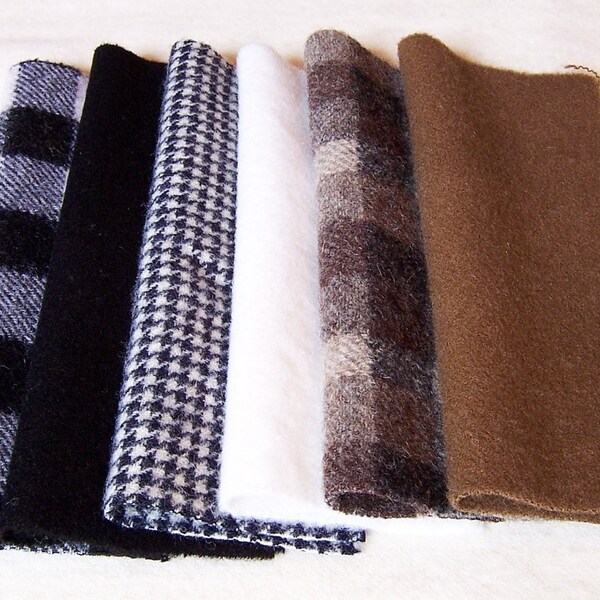 Hand Dyed Wool Fabric / Felted Textures / W85