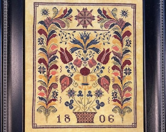 1806 Montgomery County Fraktur - Cross Stitch Pattern - CS84 - Counted Cross Stitch, Needlework - Rose Clay / Three Sheep Studio