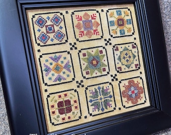 Piecework - Cross Stitch Pattern - CS68 - Counted Cross Stitch, Needlework - Rose Clay / Three Sheep Studio