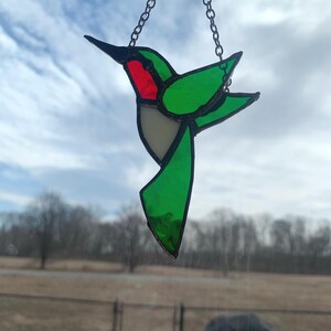 Hummingbird Stained Glass Suncatcher