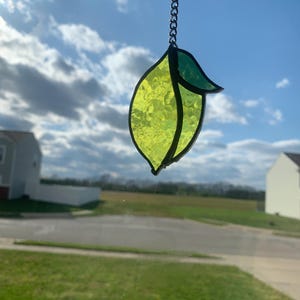 Handmade Stained Glass Lemon Suncatcher