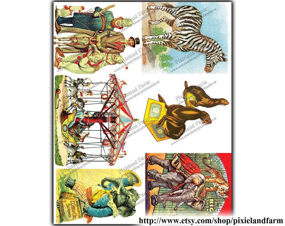 Vintage Circus Printable Digital Download - Etsy