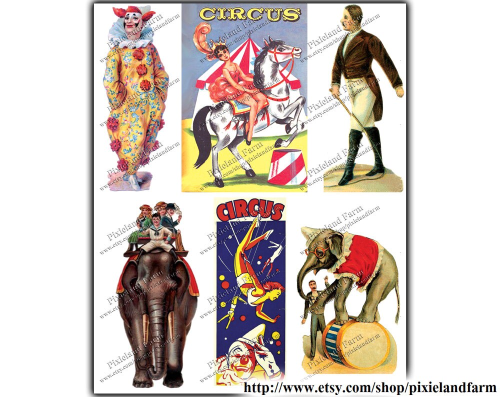 Vintage Circus Printable Digital Download - Etsy