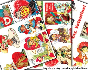 Cowgirl Valentine Vintage Printable Digital Download