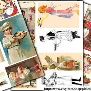 Baking Vintage Clip Art Printable Digital Download