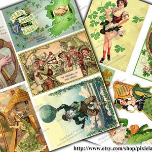 St. Patrick&#39;s Day Vintage Printable Digital Download