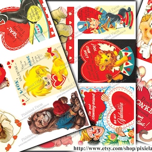 Vintage Circus Valentine Printable Digital Download