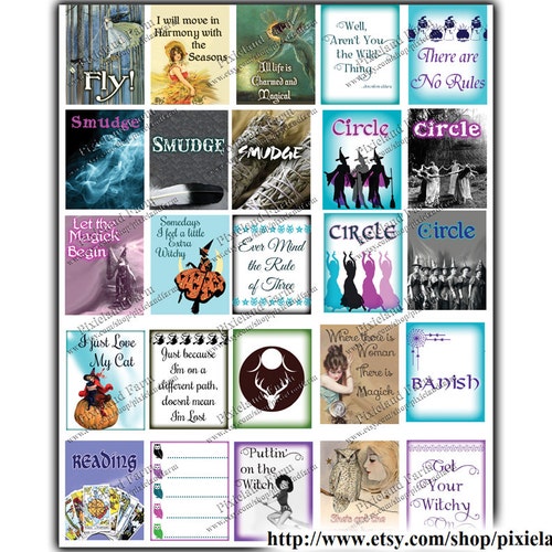 Pagan Witch Printable Planner Stickers Digital Download 2 - Etsy