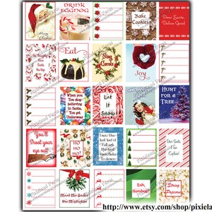Weihnachten druckbare Planner Aufkleber digitaler Download passt Erin Condren Life Planner