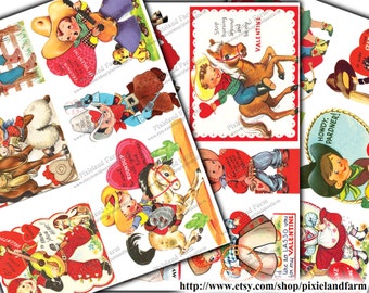 Cowboy Valentine Vintage Printable Digital Download