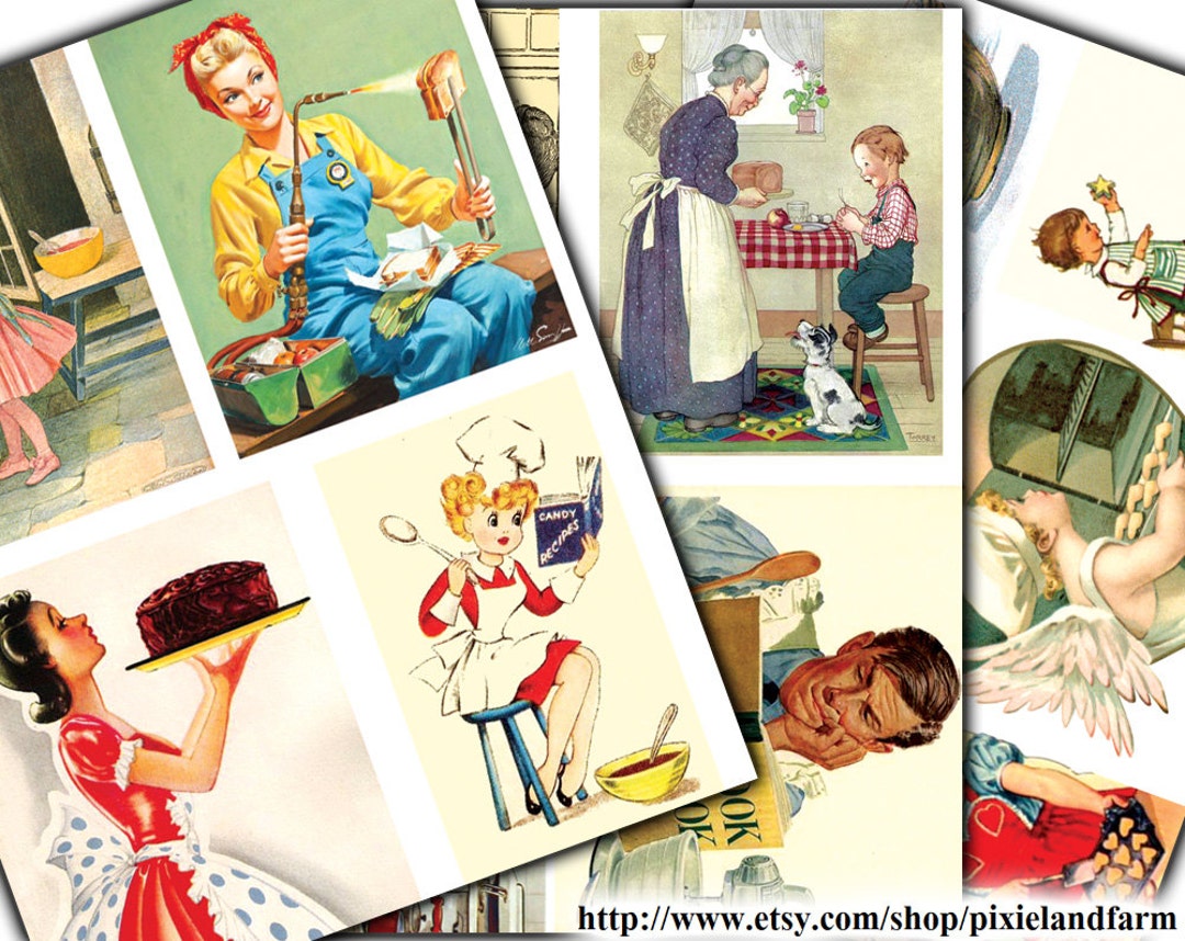 Baking Vintage Clip Art Printable Digital Download - Etsy