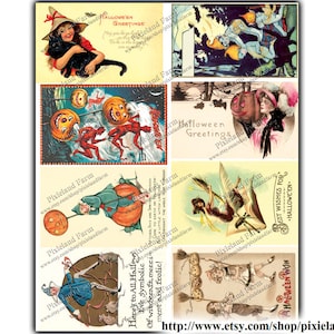 Halloween Tags Vintage Printable Digital Download