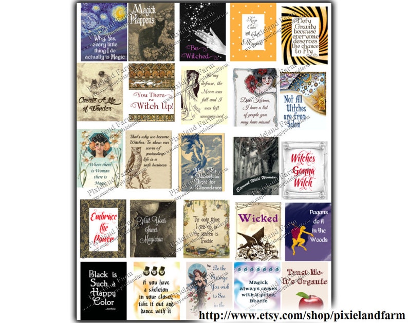 Pagan Witch Printable Planner Stickers Digital Download Fits Erin ...
