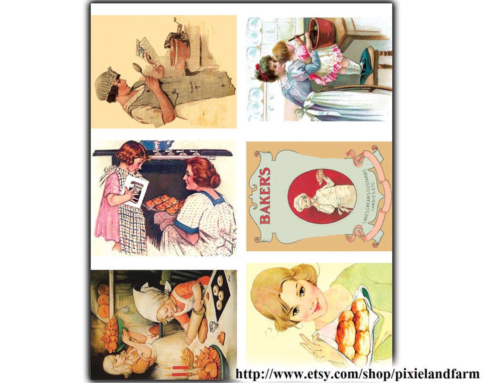 Baking Vintage Clip Art Printable Digital Download - Etsy