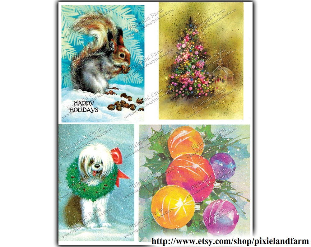 Mid Century Christmas Vintage Printable Digital Download - Etsy
