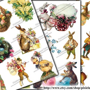Easter Victorian Clip Art Printable Digital Download