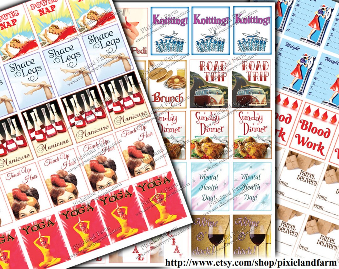 Self Care Printable Planner Stickers Digital Download Fits Erin Condren ...