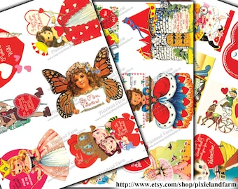 Fairytale Valentine Vintage afdrukbare digitale Download