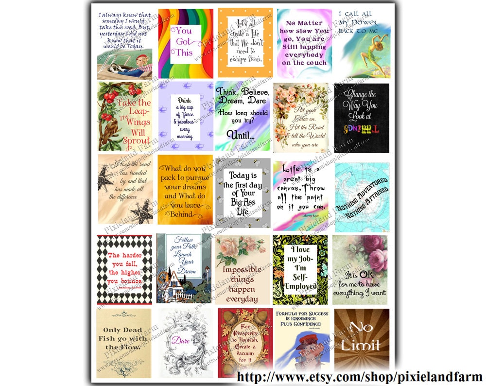 Motivational Printable Planner Stickers Digital Download - Fits Erin ...